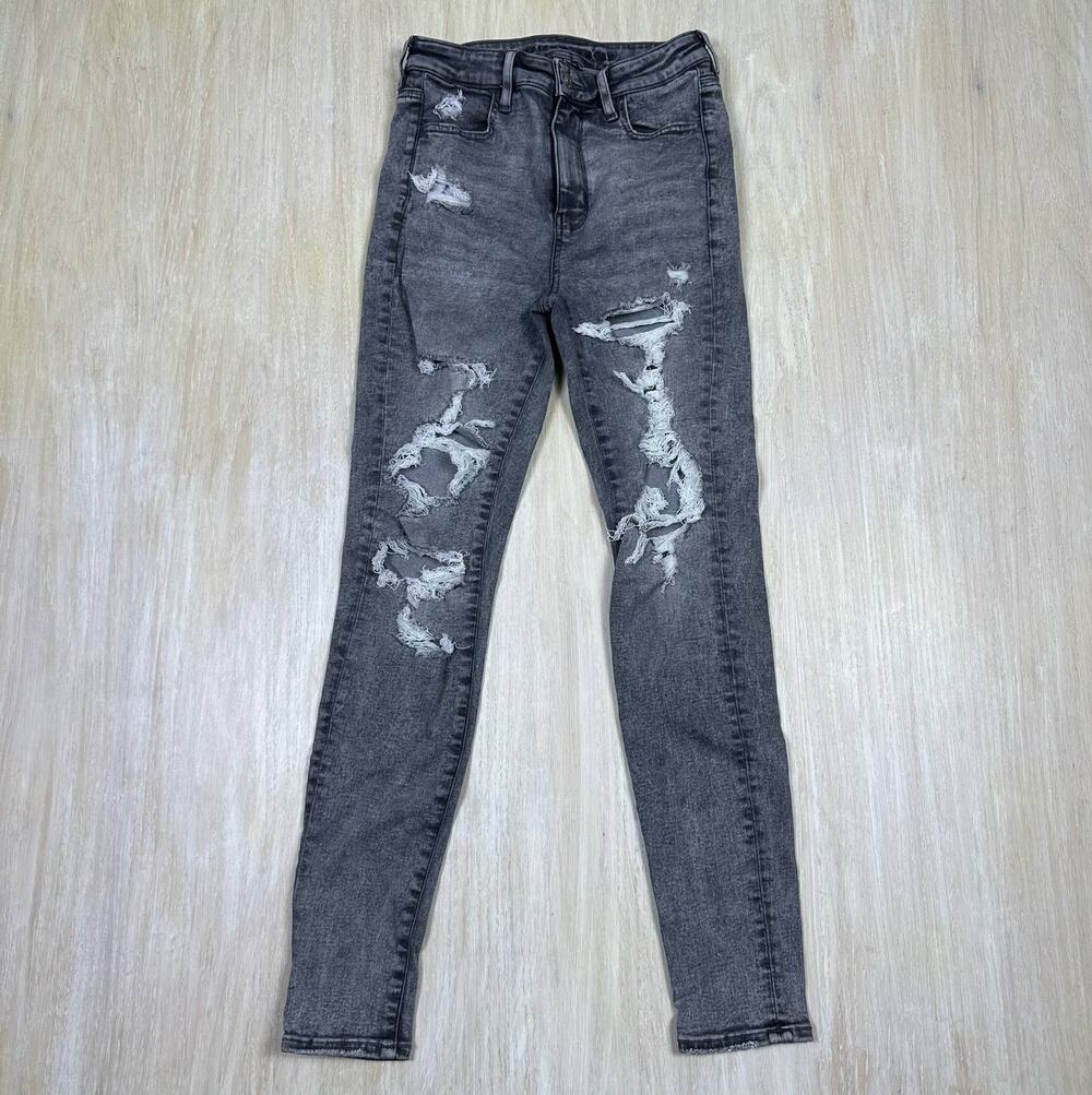 American Eagle Ne(x)t Level Stretch Distressed Super Hi Rise Jegging Jeans 4